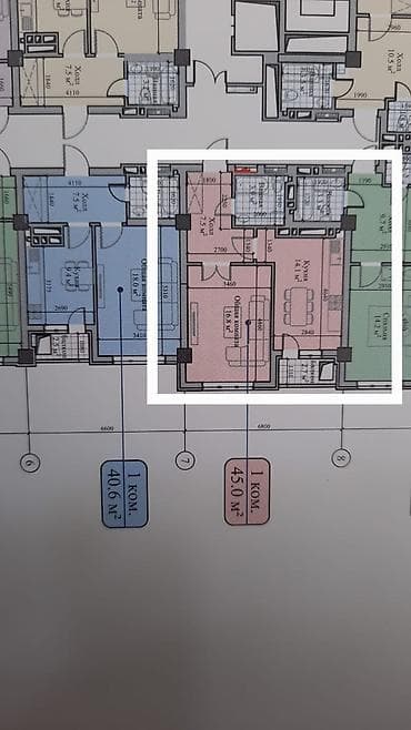 57 1: 1 комната, 45 м², 12 этаж — 2