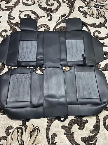 обивка: Чехлы Экокожа, С подушкой, цвет - Черный, Б/у, Самовывоз — 4