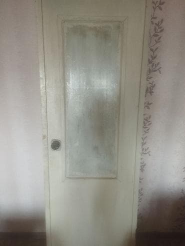 Балконная дверь, Б/у, Со стеклом, Деревянная