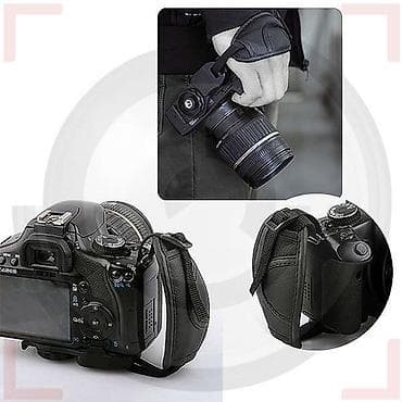 Фото и видеокамеры: Ремешок. Подходит к любому зеркальному фотоаппарату. Фиксирует камеру — 1