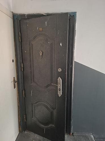 Двери для домов и квартир, Металлическая, Одностворчатая, Правосторонняя, цвет - Серый