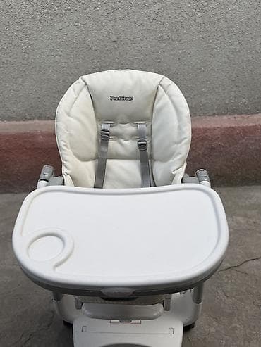me: Стульчик для кормления, Б/у, Peg perego, Трансформер, цвет - Белый — 1