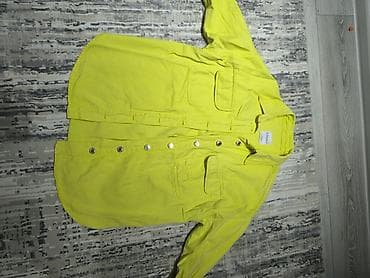 red centr: Яркая рубашка MAAG неоново‑жёлтого цвета. - Материал: хлопковая ткань — 1