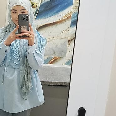 туники рубашки: 3800 алганмын 2 эле жолу кийилди Блузка нежно‑голубого цвета с — 1