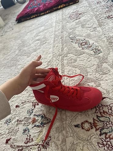 борцовки 42: Борцовки Green Hill, красные, высокая шнуровка. Очень хорошие не — 4