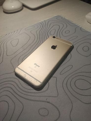 IPhone 6s, Б/у, 16 ГБ, Золотой, Чехол, 100 %