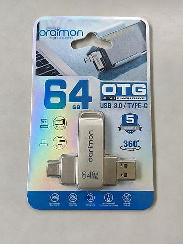 gb: Продам новую флешку Oraimon 64 GB OTG 2-в-1 🔥 💾 Объём: 64 GB 🔌 — 1