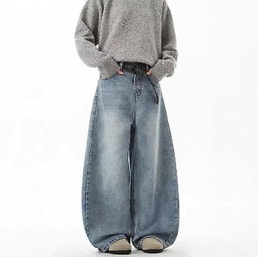 Джинсы ультра‑wide leg (экстрамеш), унисекс размер XL - Силуэт