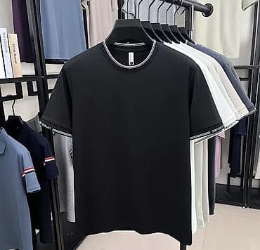 безруковки мужские: Мужская базовая футболка с круглым вырезом и коротким рукавом — 2