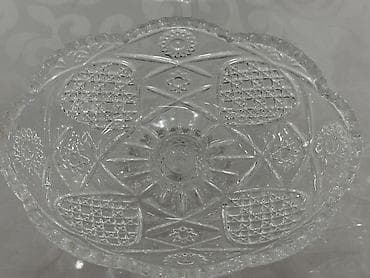 горные камни: Стеклянная конфетница/фруктовница на ножке - Материал: прозрачное — 3