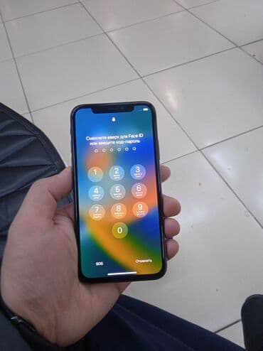 экран на телевизор: IPhone X, 64 ГБ, Space Gray, Защитное стекло, Чехол, 100 % — 1