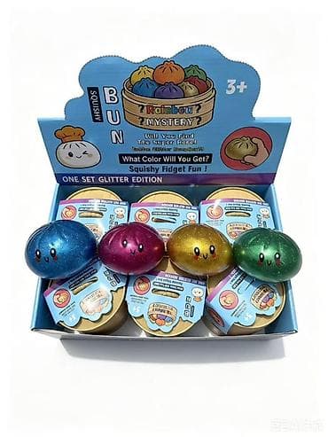 pull and beer: Антистресс-сквиши «BUN Rainbow Mystery» (One Set Glitter Edition) - — 2