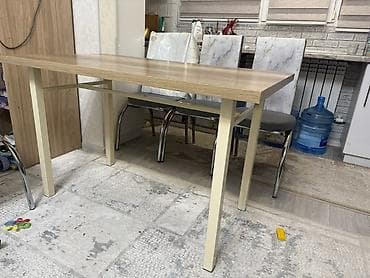 стол кухонный белый: Прямоугольный обеденный/рабочий стол в современном стиле. - — 2