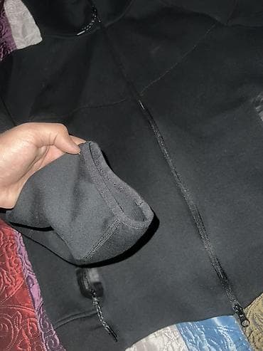 бу кроссовки: Nike Tech Fleece худи на молнии с капюшоном, черный цвет носил 1-2 — 5