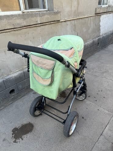 коляска детская цена бишкек: Коляска, цвет - Голубой, Б/у — 8