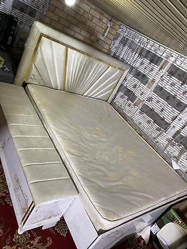 Двуспальная кровать, Новый, С матрасом, длина - 200 см