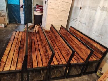 скамейка фото: Скамейка со спинкой в наличии и на заказ — 1