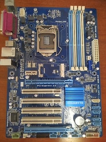 Материнская плата для ПК, Б/у, Gigabyte, LGA1155 — 1