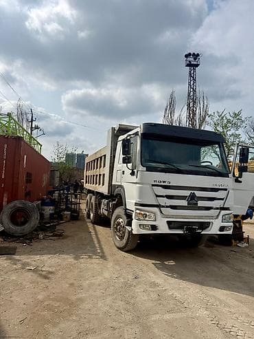 Бизнес үчүн жабдуулар: Самосвал HOWO белый 2014 г мотор 336 - Конфигурация: трехосный — 2