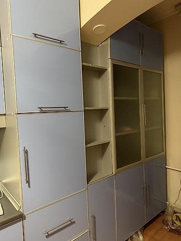 бу кухиний: Кухонный гарнитур, Б/у, цвет - Голубой, Металл, Самовывоз — 2