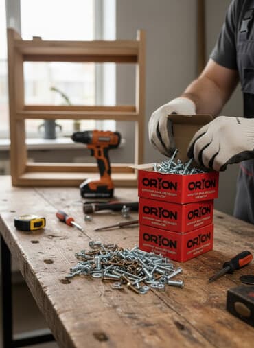 кровельные саморезы: Набор шурупов и крепежных изделий от бренда ORION, представленный в — 1