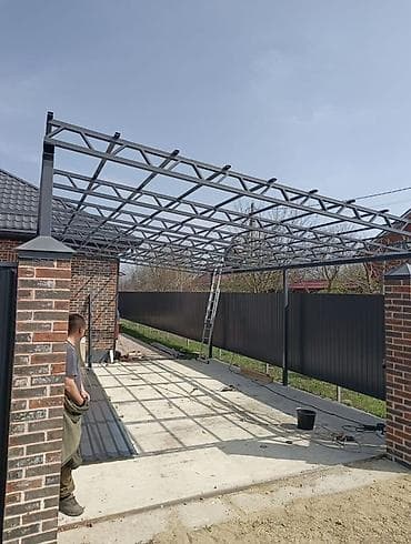 крыша жасайбыз: Изготавливаем навесы, которые служат годами ✔ Навес для авто ✔ Навес — 3