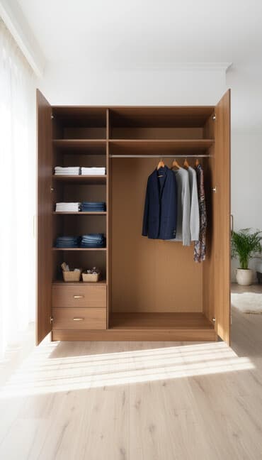 шкаф трансформер: Шкаф для одежды, Б/у, Прямой, ЛДСП — 1