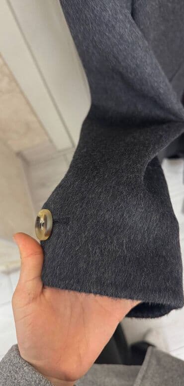 oversize: Пальто, Классика, Зима, Верблюжья шерсть, По колено, Оверсайз, M — 4