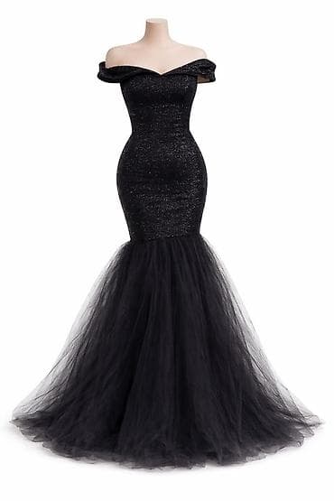 химо хим: Вечернее платье «рыбка» черного цвета.для выпускного самое то - — 1