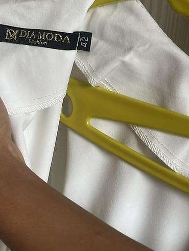 осенный бал: Белое платье Dia Moda, размер 42. - Фасон: расклёшенное миди с — 3