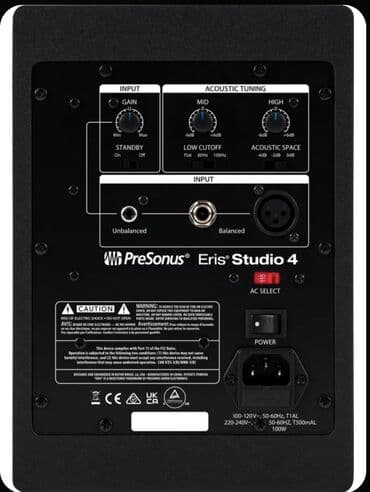 компьютере: PreSonus Eris Studio 4 — это 4,5-дюймовые активные 2-полосные — 5