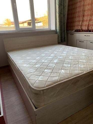 детский кровать с матрасом: Двуспальная кровать, С матрасом, длина - 200 см — 1