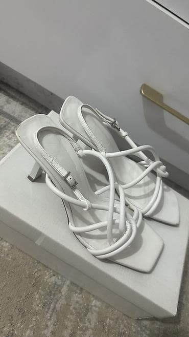 Сапоги: Босоножки, 38, Zara, Новый, цвет - Белый, Самовывоз, Платная доставка — 3