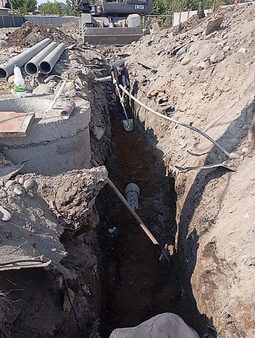 монолитные работы: Монтаж наружной канализации и водоснабжения под ключ - Земляные — 5