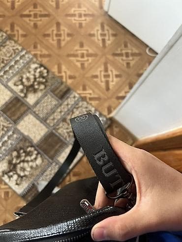 молнии: Мужская сумка через плечо BUTUN - Цвет: черный, тиснение под рептилию — 2