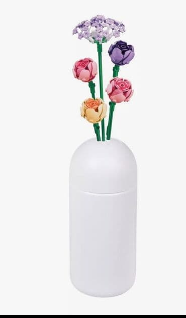 баллон гелия для шаров: Лего букет цветов с вазой (Розы, Пионы) отличный подарок для — 5