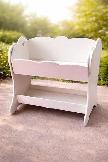 деревянный сундук: Люлька, Б/у, Колыбель, Дерево, цвет - Белый, Самовывоз — 1