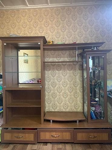 мурас мебель: Гостиная стенка/модульный набор в классическом стиле, материал – ЛДСП — 1