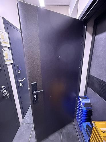 Двери для домов и квартир, Металлическая, Одностворчатая, Правосторонняя, цвет - Черный — 2