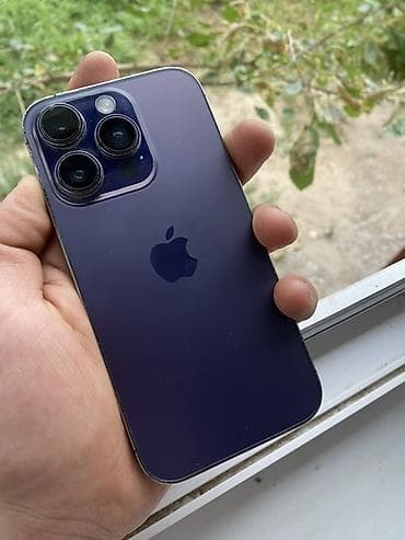 Техника и электроника: IPhone 14 Pro, Б/у, 256 ГБ, Deep Purple, Чехол, 77 % — 3