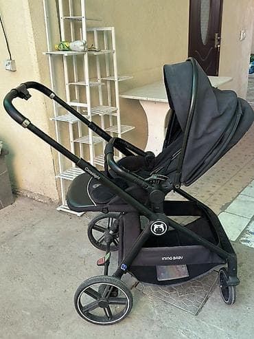 Коляски: Прогулочная коляска INING BABY Crosslight, черная - Просторное — 5