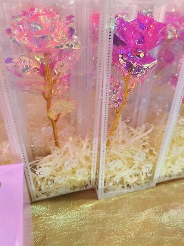 Сушилки: Искусственная «золотая» роза в подарочной коробке оптом цена 250 сом — 5