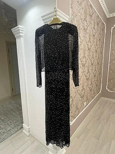одежда для танцев: Платье черное и светлое по 500сом, и нарядное платье с жемчугом с — 5