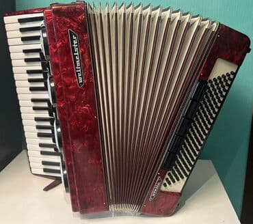 микрофон для озвучки видео купить: Аккордеон Weltmeister Stella, красный перламутровый корпус. Аккордеон — 1