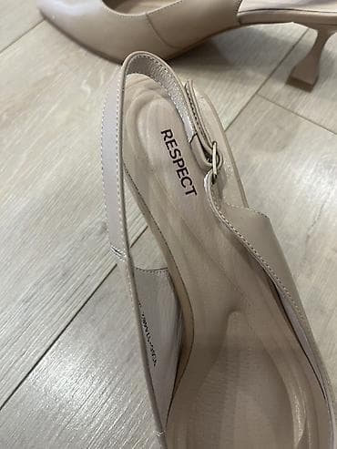 нюда: Туфли-слингбэки Respect - Цвет: бежевый (нюд) - Модель: с острым — 3