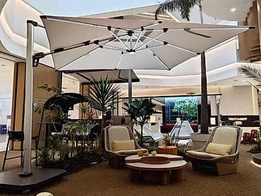 led light: Зонты на боковой опоре для - частных домов - кафе и летних площадок - — 8