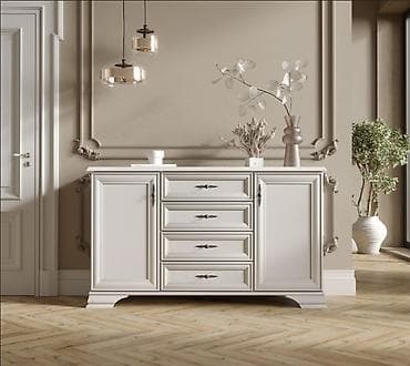 Тумба традиционная 2Д 4Я, коллекции Кентаки, Белый, БРВ Брест