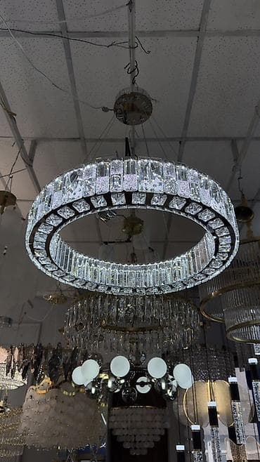 люстра куплю: Кольцевая подвесная люстра с кристаллами - Дизайн: два — 1