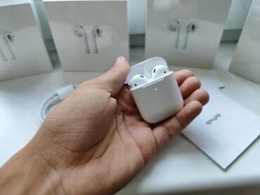 скупка аирподс: Вкладыши, Apple, Новый, Беспроводные (Bluetooth), Классические — 1