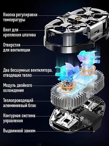 Игровой кулер-радиатор для смартфона с двумя турбовентиляторами - 3 — 3